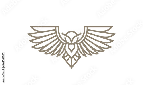 owl line art logo icon