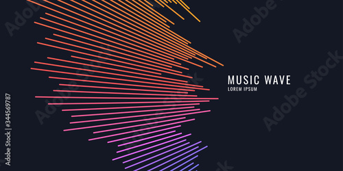 Abstract element with dynamic lines. Vector illustration.