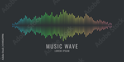 Vector illustration of music wave in the form of the equalizer