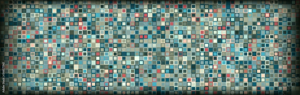 Fototapeta premium Abstract background with retro color squares