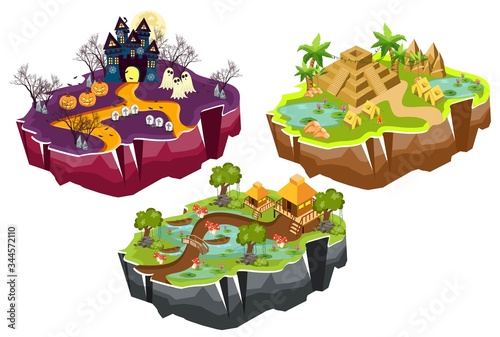 FANTASY GAME ISOMETRIC MAPS 3D 