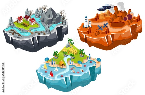 FANTASY GAME ISOMETRIC MAPS 3D 