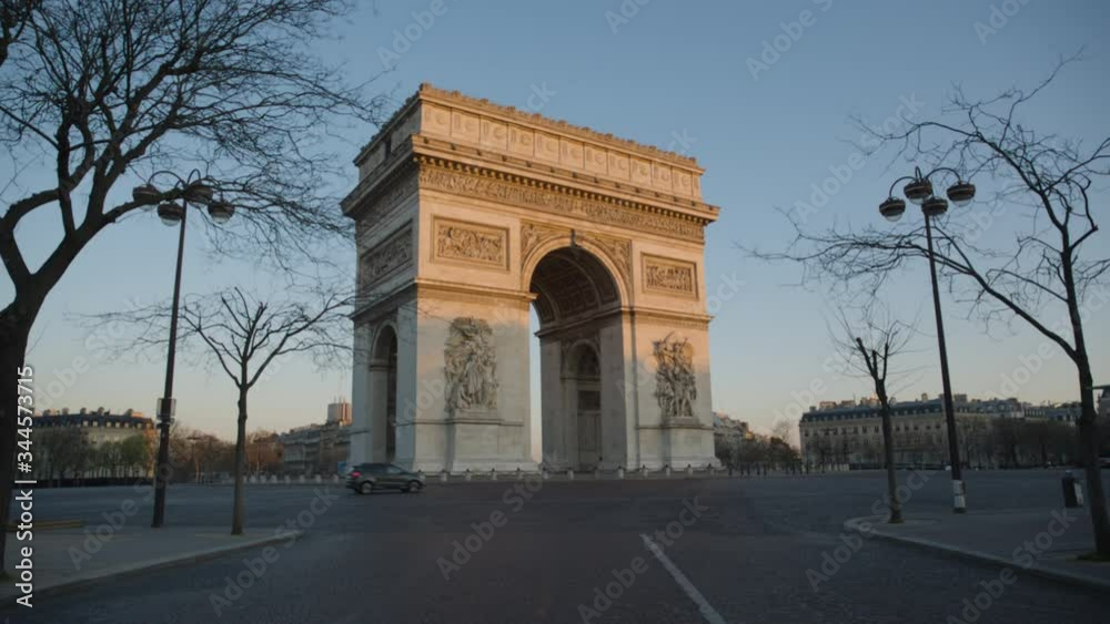 Arc de Triomphe Arch of Triumph Paris Coronavirus Confinement Landmark Lockdown Vide Empty Sunrise Lever de Soleil 01