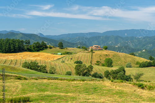 Summer landscape near Bagno di Romagna, in the Appennino