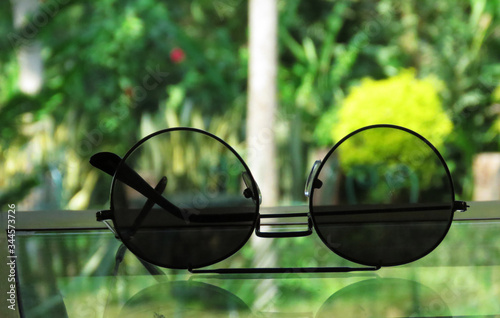 sunglasses on the grass