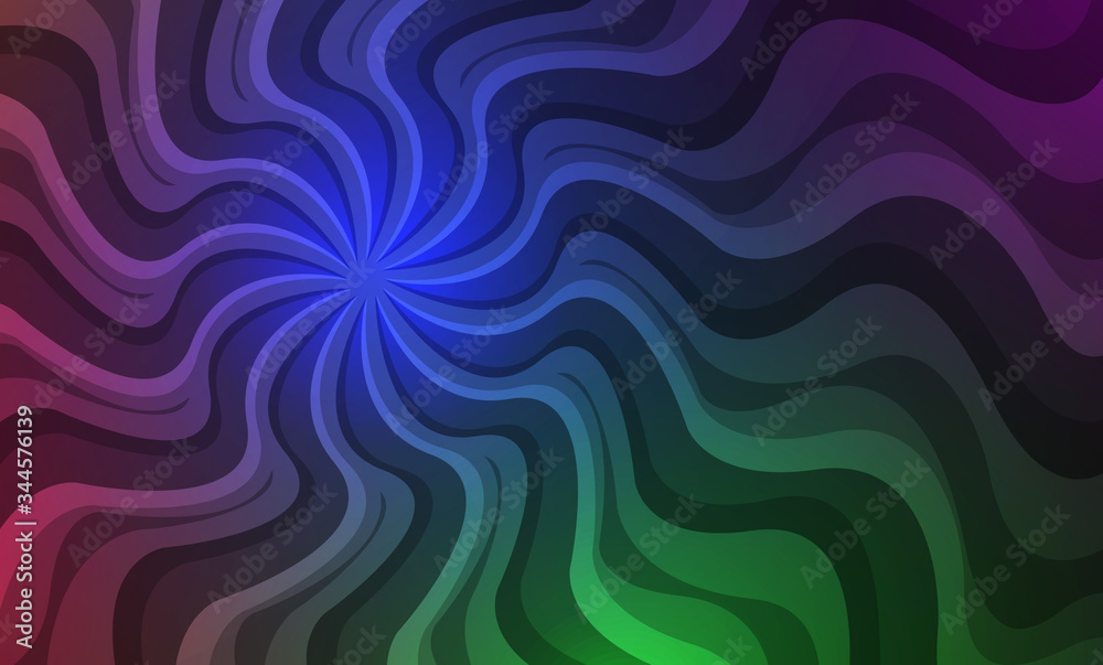 Abstract illustration with color rays.