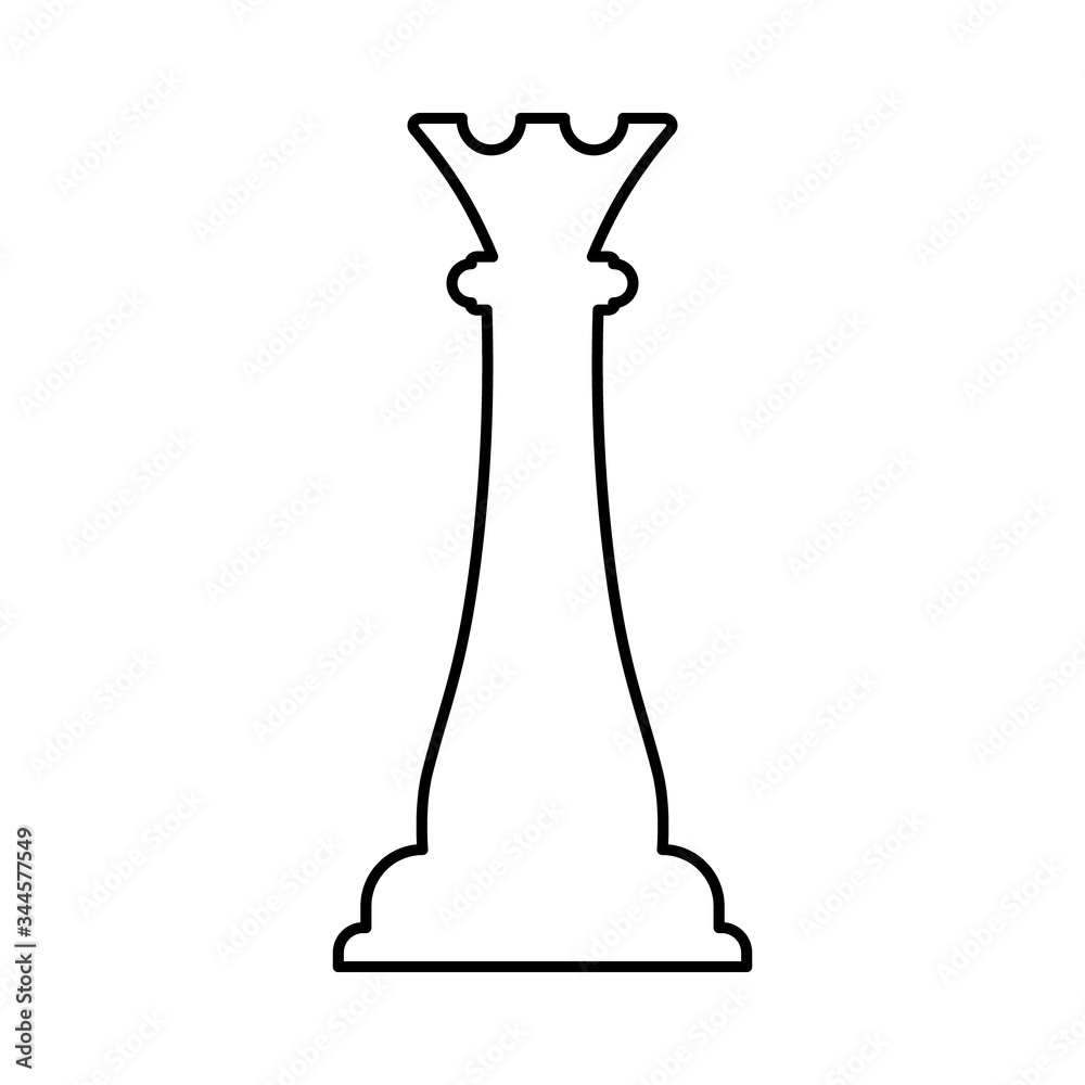 Chess queen. Flat vector web icon or sign on grey background with shadow. Collection modern trend concept design style illustration symbol Chess queen. Flat vector web icon or sign on grey background with shadow. Collection modern trend concept design style illustration symbol