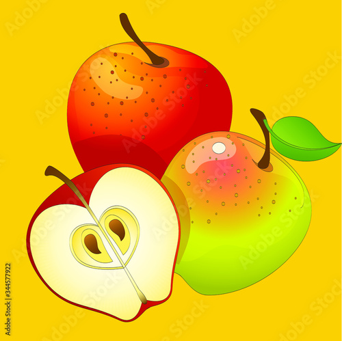 
Tasty juicy crispy summer apple