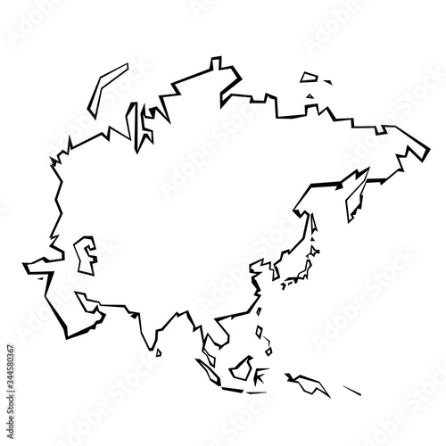 Asia continent outline