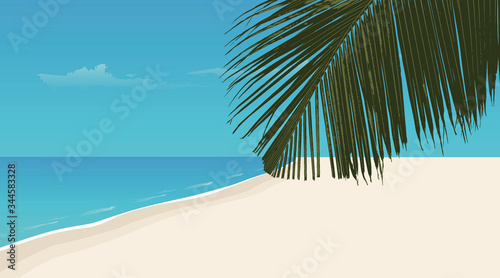 secret paradise beach summer holiday background vector illustration EPS10