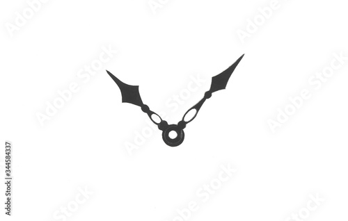 clock hands set isolated on white background