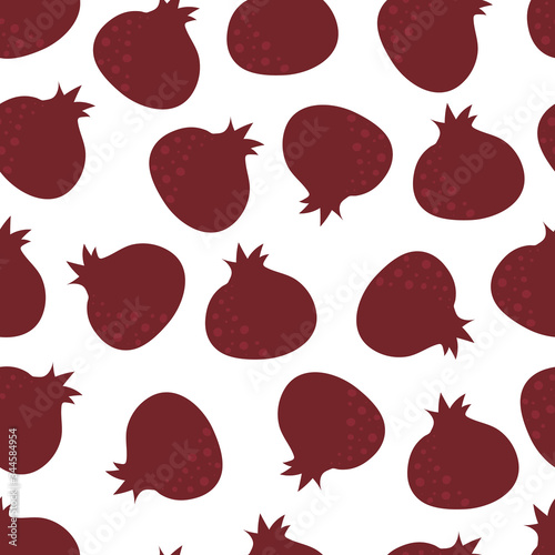 Seamless pattern with bright summer garnet tropical print. Bright flat vector illustration. can be used for print, textile, background