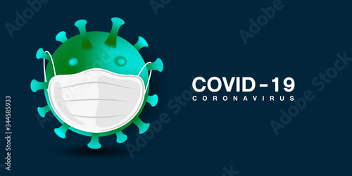 Coronavirus disease infection medical with typography and copy space.