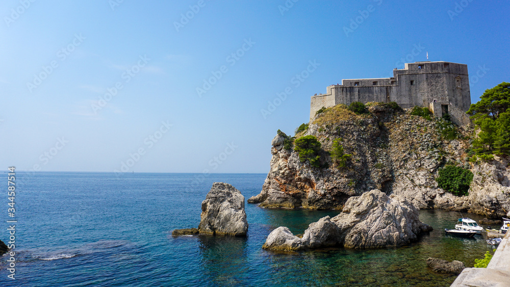 Fort Lovrienac in the city of Dubrovnik. They shot several TV series 