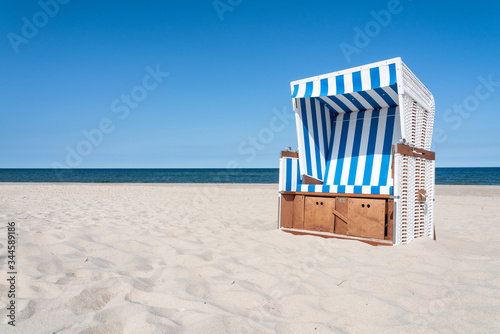 Fototapeta Naklejka Na Ścianę i Meble -  Beach chair at the North Sea, Germany