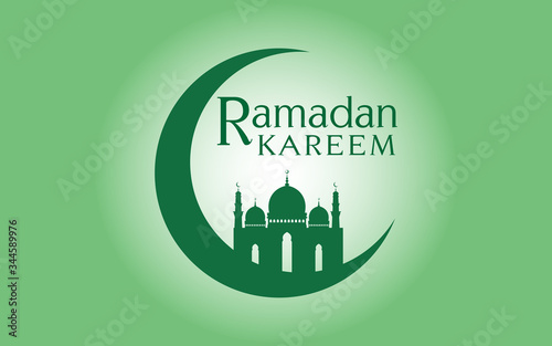 Ramadan kareem and mubarak greeting background islamic illustration