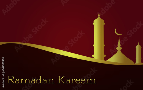 Ramadan kareem and mubarak greeting background islamic illustration