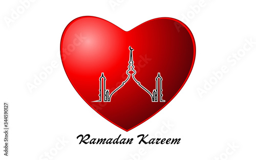 Ramadan kareem and mubarak greeting background islamic illustration