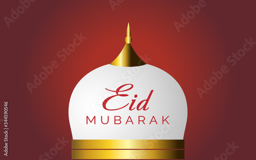 Eid mubarok islamic background template photo