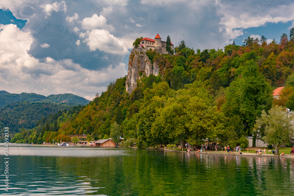 Panorama of Slovenia lake Bled