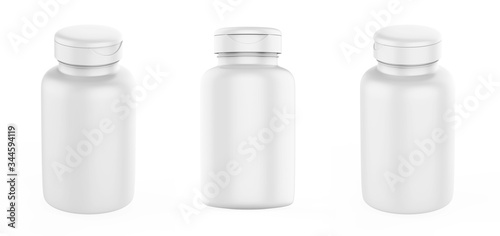 3D rendering Mock up jar for Packaging template on white background. 3d illustration