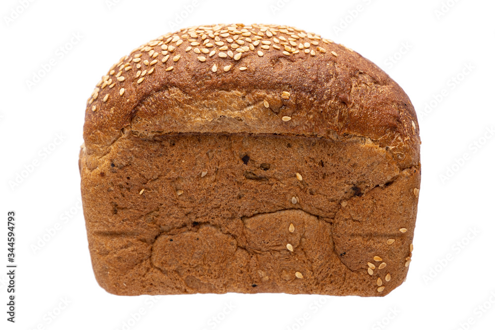 Fresh bread isolated on white background. Bread viewed from above Fresh bread isolated on white background. Bread viewed from above