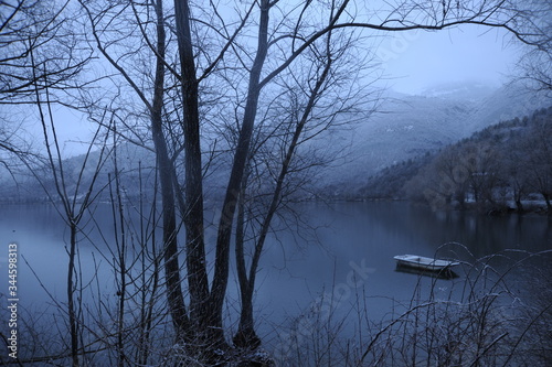 winter lake in italy 