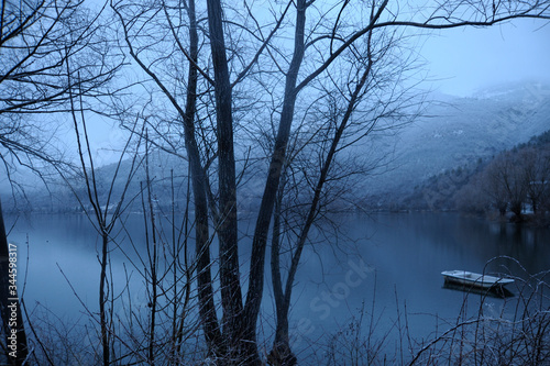 winter lake in italy 