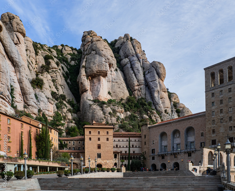 Monastery and mountain of Montserrat in Catalonia.