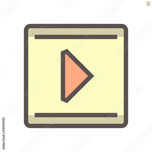 Free Download Video file vector icon design, 48x48 pixel perfect and editable stroke. - GFXLoad