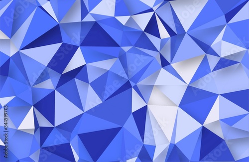 abstract blue mosaic background of geometric style © ACHMAD