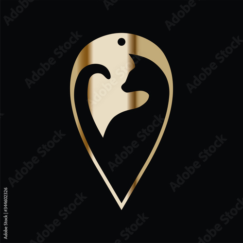 Earring Design. Cutout jewellery with lady cat. Template is suitable for creating dainty & fashion women jewellery: earrings, necklace, keychain.