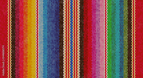 Blanket stripes seamless vector pattern. Background for Cinco de Mayo party decor or ethnic mexican fabric pattern