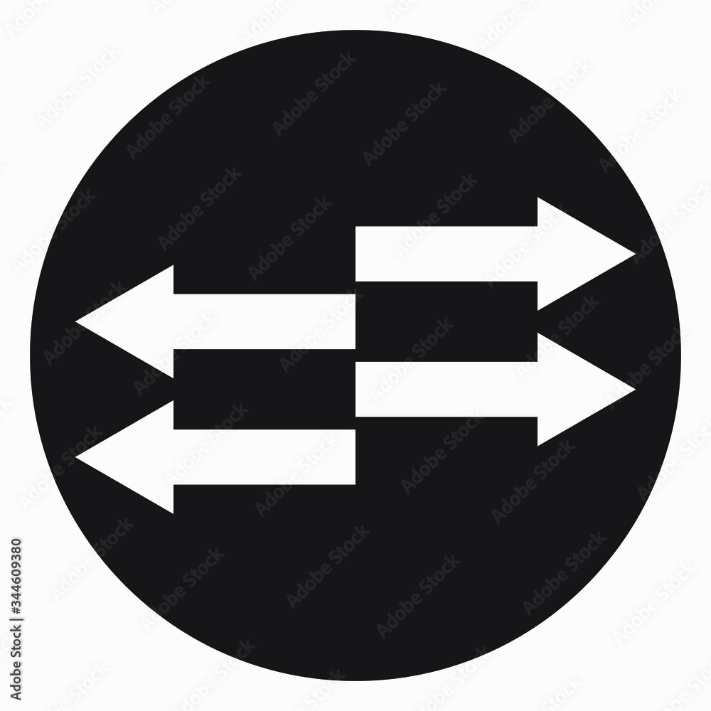 Icon buttons arrows in different directions. Action selection button. Vecor icon. Icon buttons arrows in different directions. Action selection button. Vecor icon.