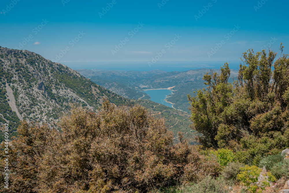 Fototapeta premium mountain view of the sea and lake