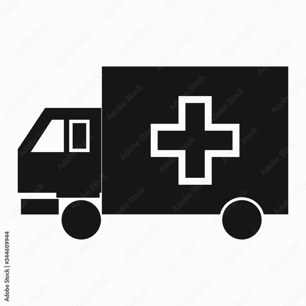 Ambulance icon isolated minimal single flat linear icon for application and info-graphic. Commercial line vector icon for websites and mobile minimalistic flat design. Ambulance icon isolated minimal single flat linear icon for application and info-graphic. Commercial line vector icon for websites and mobile minimalistic flat design.