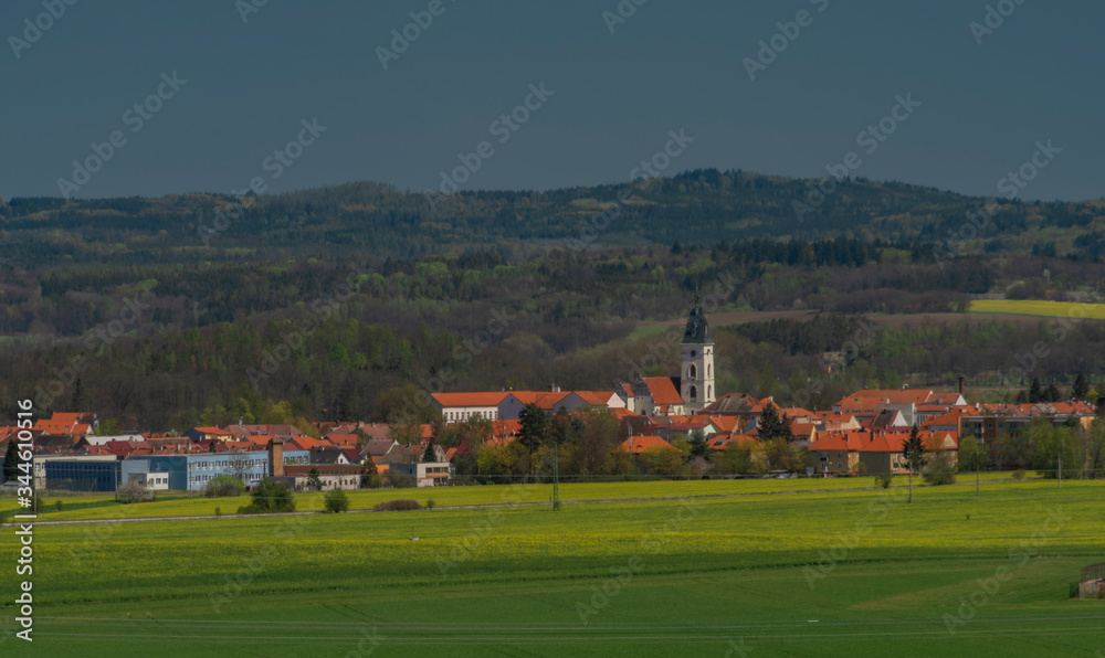 custom made wallpaper toronto digitalVodnany town in spring color day in south Czech republic