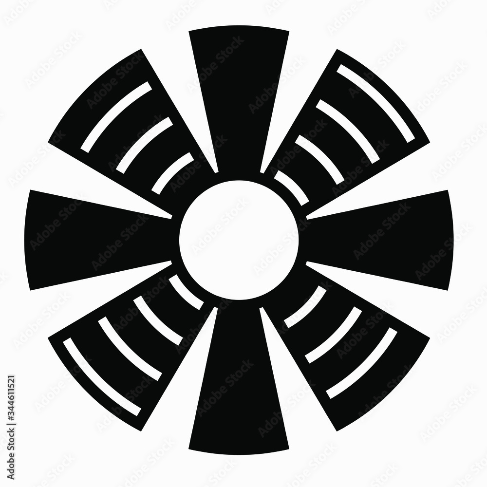 Handsome propeller in motion vector icon. Handsome propeller in motion vector icon.