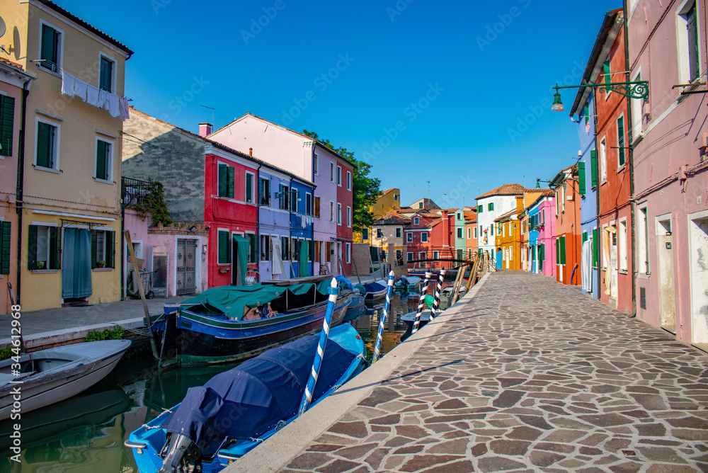 Fototapeta Burano island Colorful city Venice