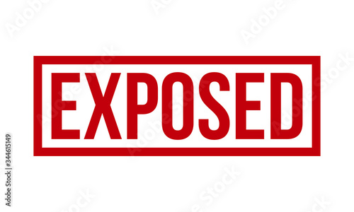 Exposed Rubber Stamp. Red Exposed Rubber Grunge Stamp Seal Vector Illustration - Vector