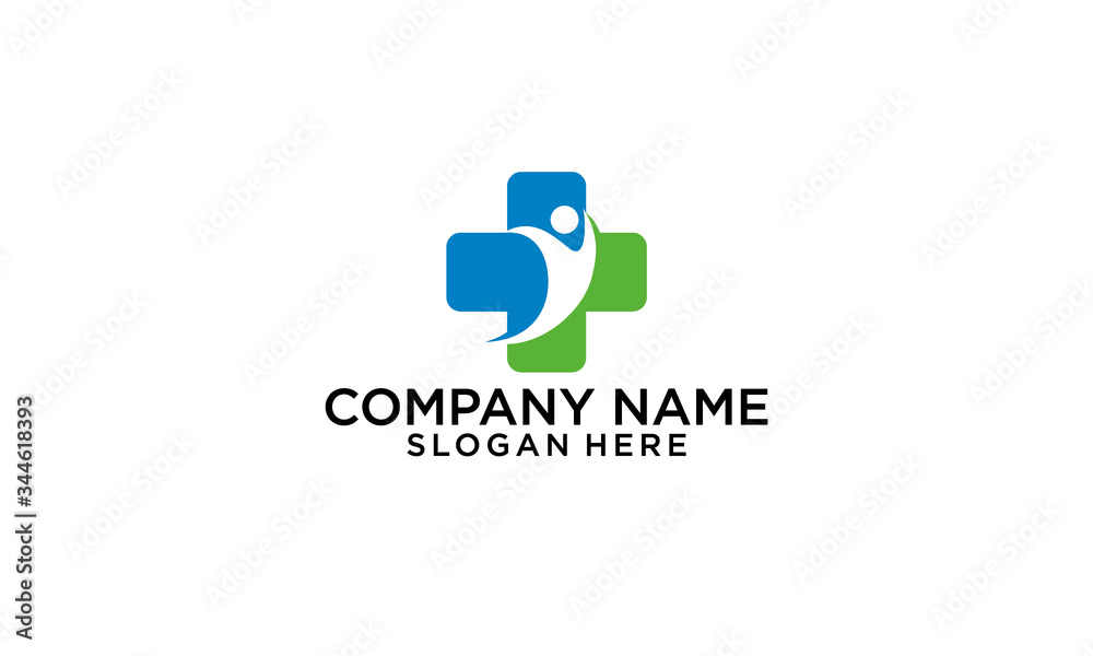 combination medical and people logo design combination medical and people logo design