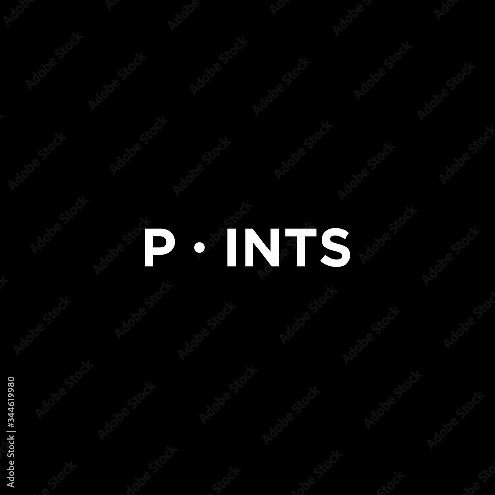 Clean and simple logo design of points with black background - EPS10 - Vector.