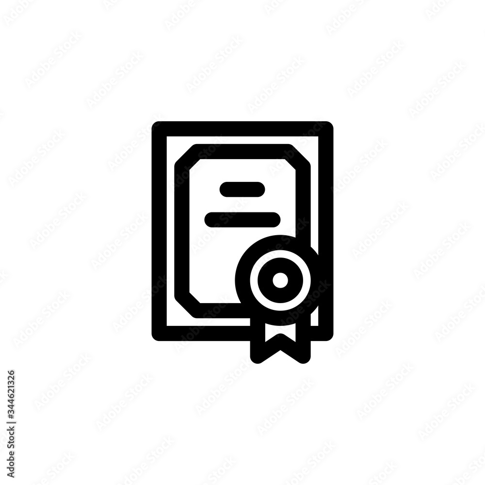 Certificate Education Outline Icon Logo Vector Illustration
Certificate Education Outline Icon Logo Vector Illustration