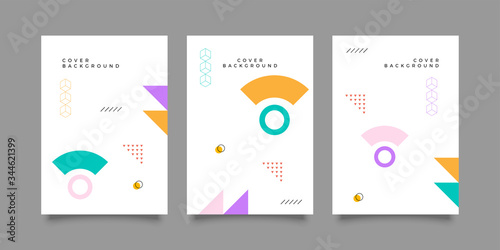 Covers memphis style with minimal design. Cool geometric backgrounds for your design. Applicable for Banners, Placards, Posters, Flyers etc. Eps10 vector