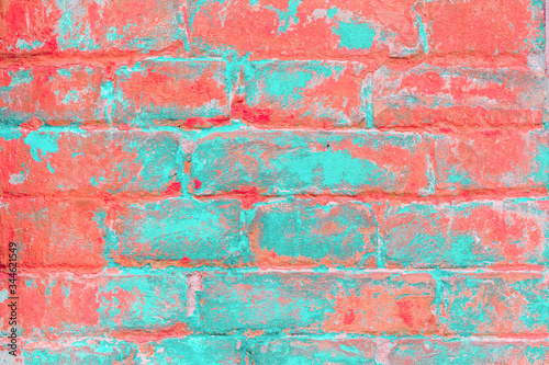 Old whitewashed brick wall.