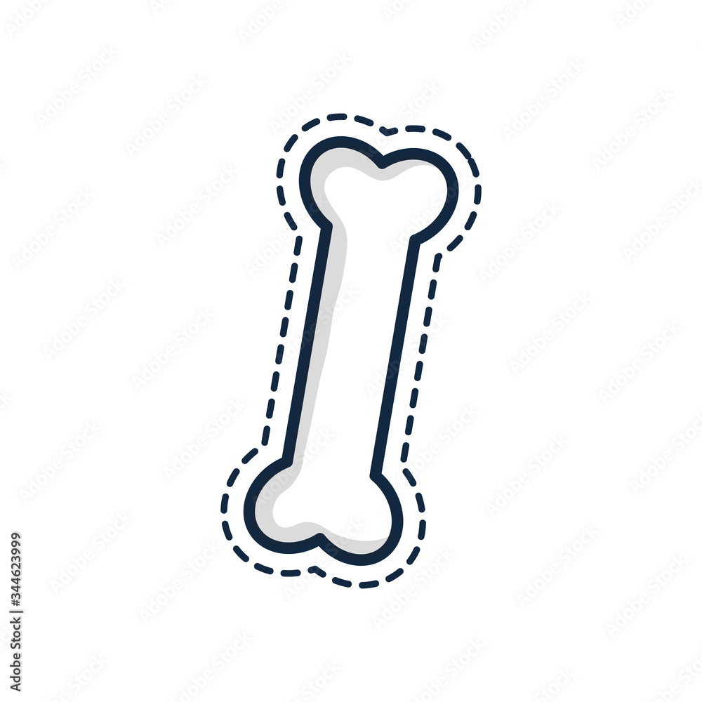 patches concept, bone icon, line color style patches concept, bone icon, line color style