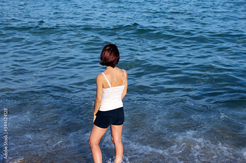 Mujer en la playa