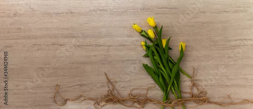 Panel kuchenny z motywem Bukiet żółtych tulipanów 