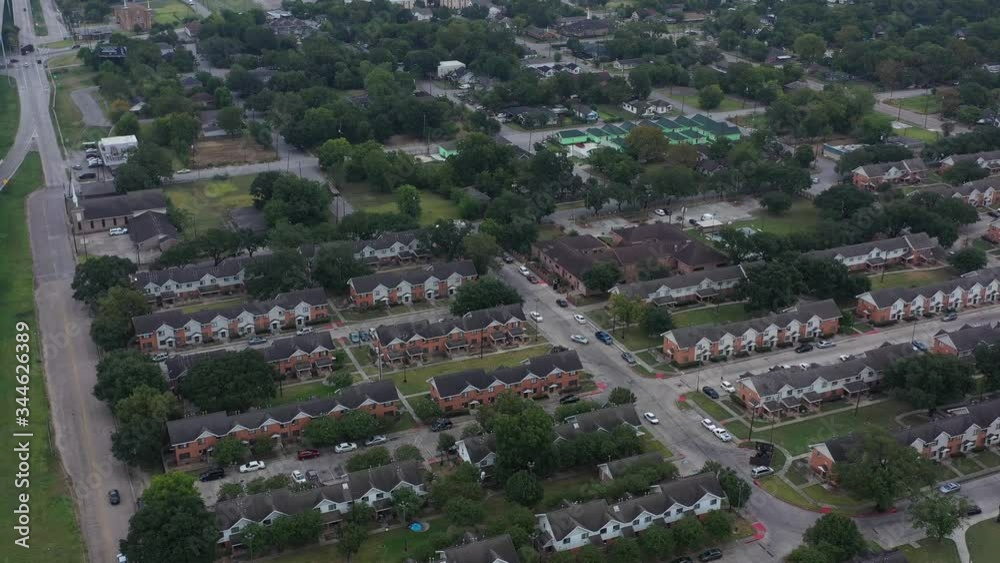 Apartments next to a freeway, Houston, Texas, USA
