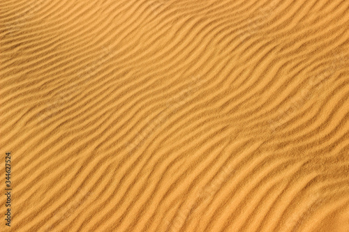 texture of sand waves in golden sahara desert 